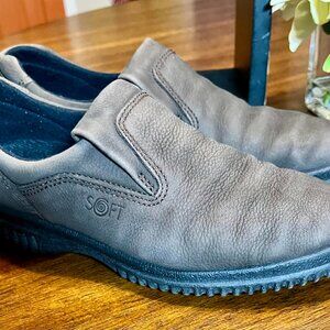 Ecco Soft Women's Brown Nubuck Leather Slip-On Comfort Loafers Size 8